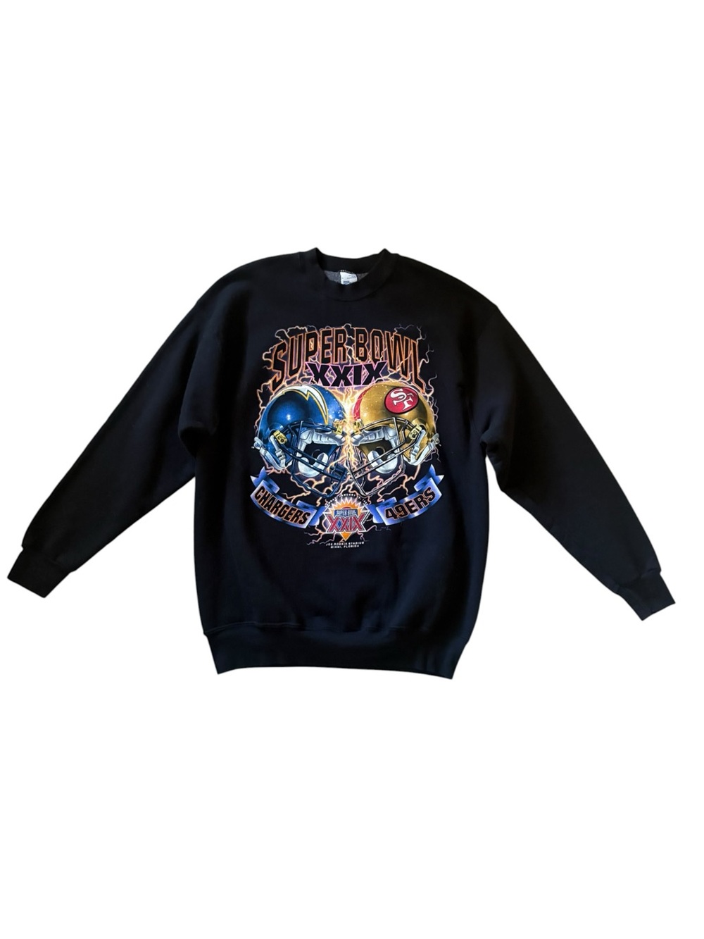 VTG Salem Made in USA Super Bowl XXIX Sweatshirt 1995 NFL 49ers Chargers